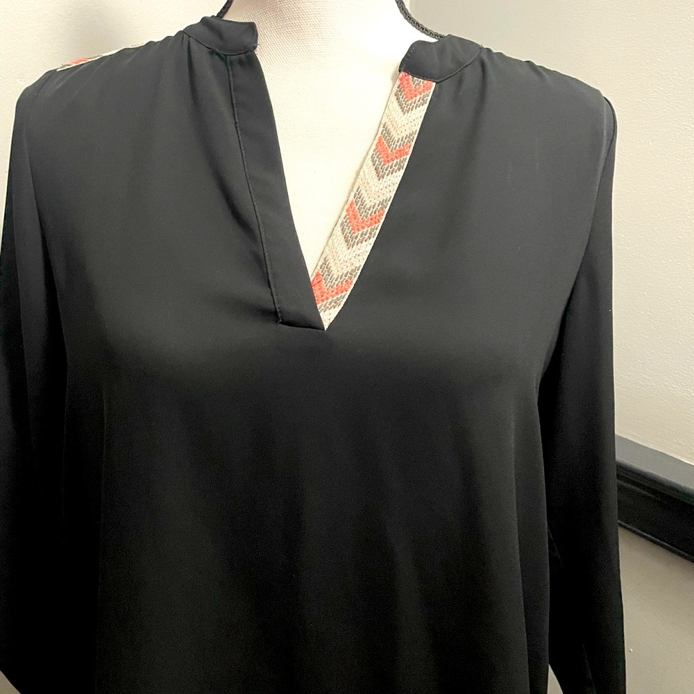 The Limited Small Black Chiffon Material Top